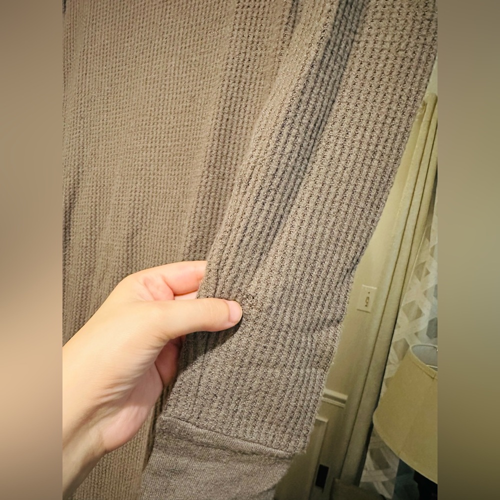 Nation LTD Alanna Long Sleeve Body Con Midi Dress Waffle Knit Gray Size S. - Picture 11 of 11